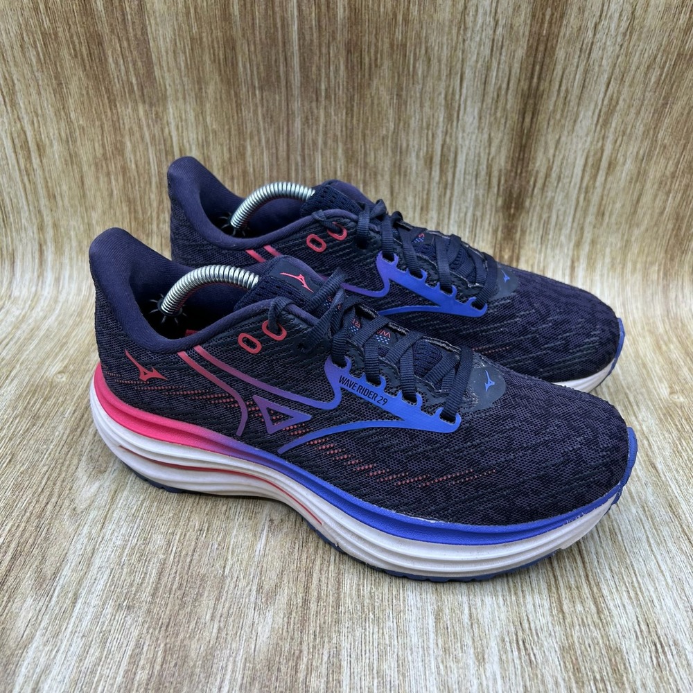 Mizuno Wave Rider 29 Women's Size 8 Running Shoes Odyssey Grey Iris Sneakers